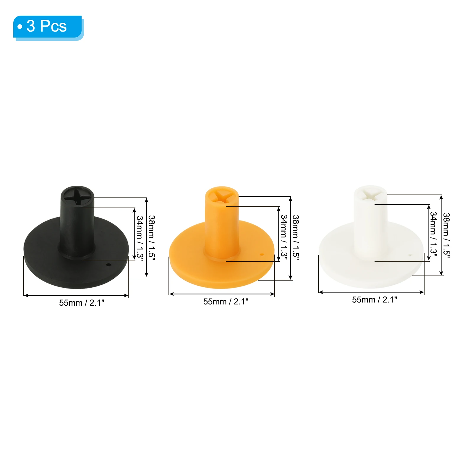 3pcs/Set Rubber Golf Tee Tall Training Driving Range Tee Stable Ball Holder Mixed Size for Outdoor Indoor Hitting Mat