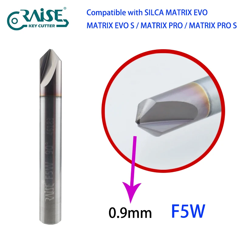 

F5W T5W 0.9mm 90 degrees Carbide Cutter Tracer Compatible with SILCA MATRIX EVO/MATRIX EVO S/MATRIX PRO/MATRIX PRO S