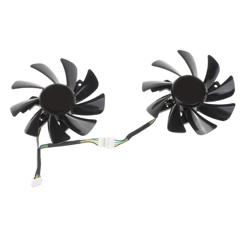 

2Pcs 85MM 4PIN DC 12V RX580 GPU FAN For Sapphire RX 580 2048SP 8G D5 Video Card Cooling Replacement Cooling Fans