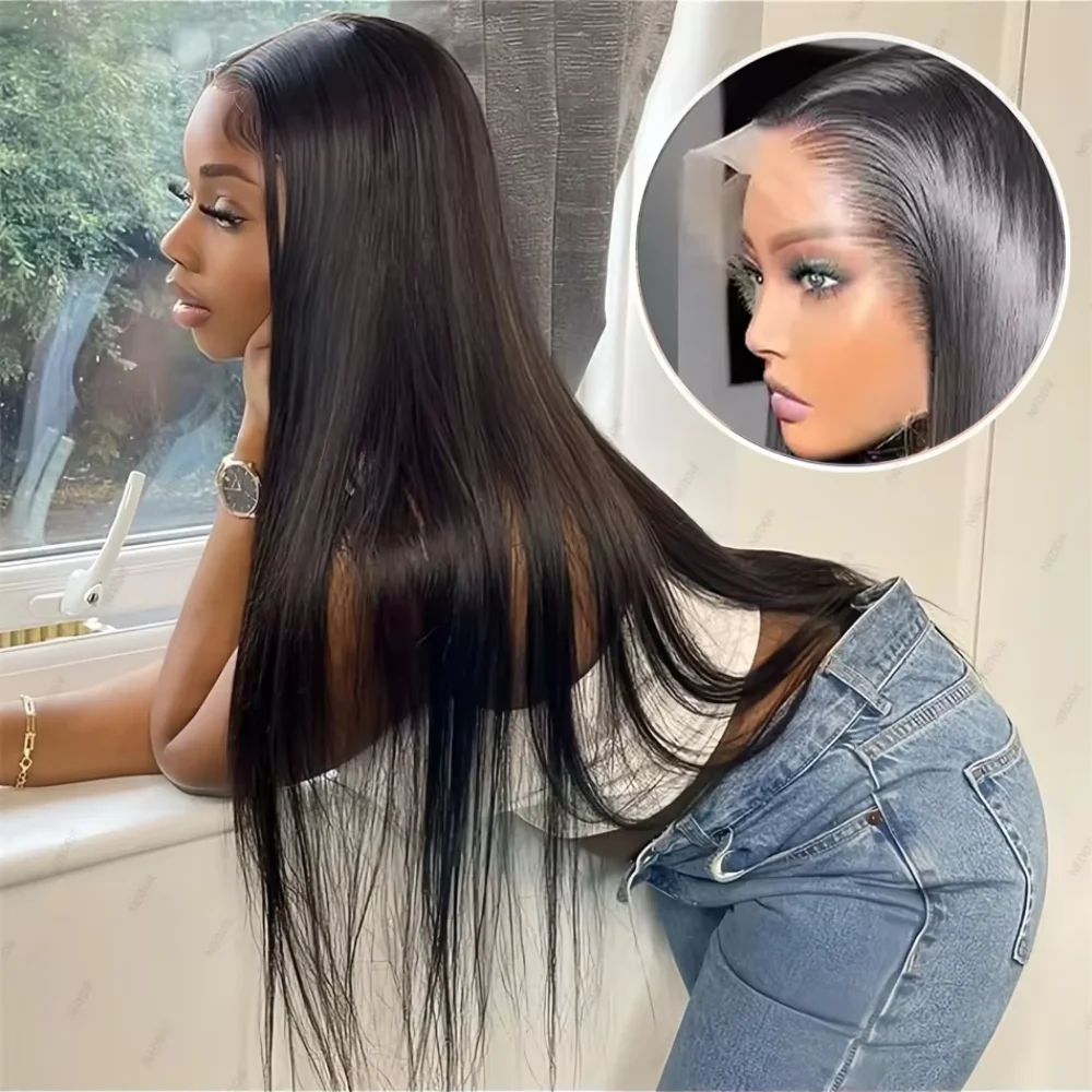 36 Inch 250% Density HD Straight Lace Front Wigs Human Hair 13x4 13x6 Transparent Lace Frontal Human Hair Wigs Pre Plucked