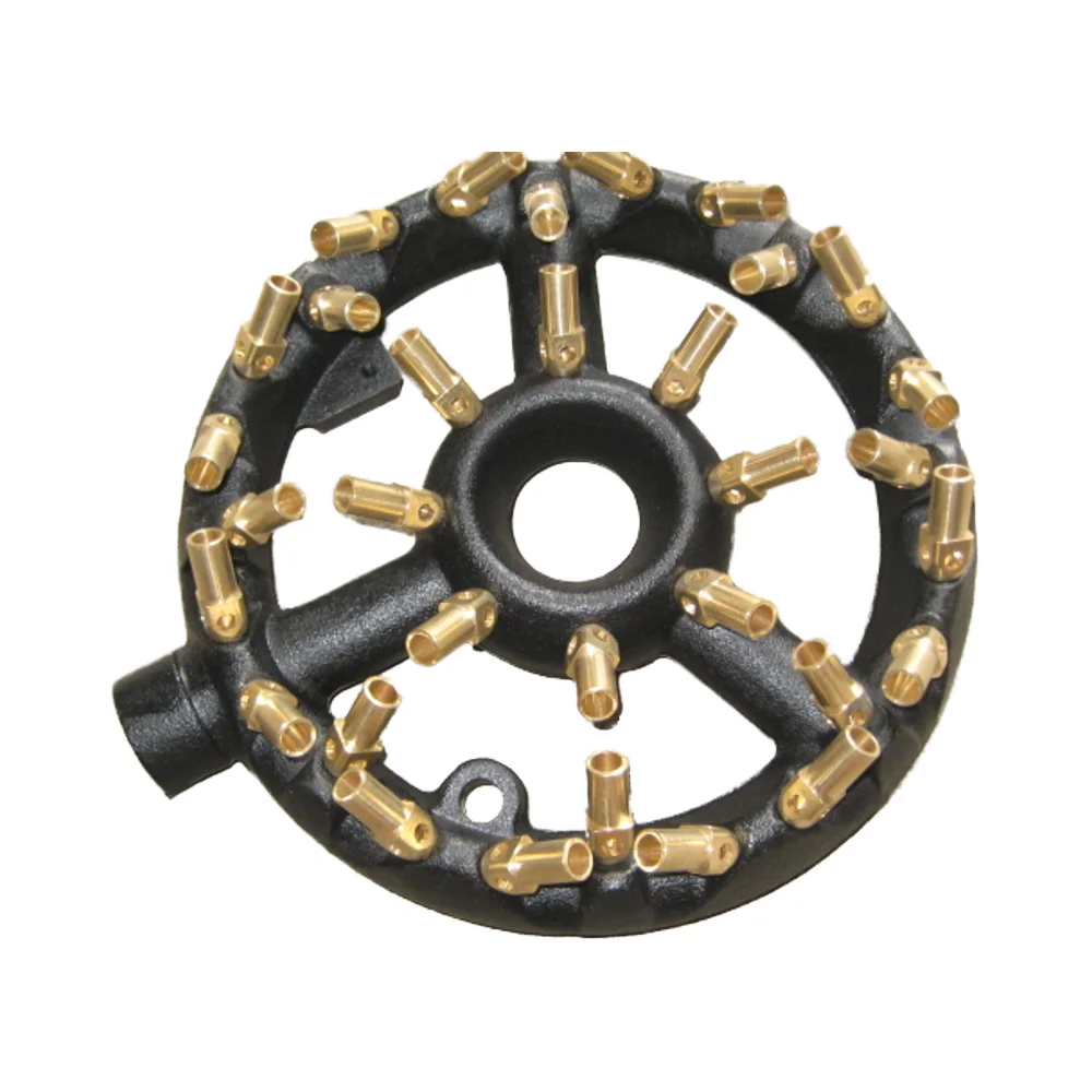

Cast Iron Gas Jet Burner For Cooking Equipment, 32 Nozzles Jet Burner, Brass Tips Burner