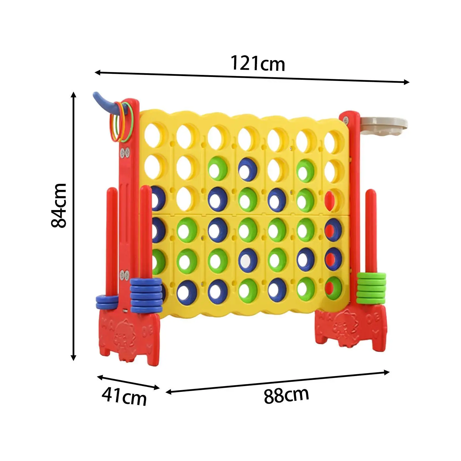 4 in A Row Game Montessori Ring Toss Strategy Game Family Board Game Connect Game for Camping Children Kids Adults Picnic Gifts