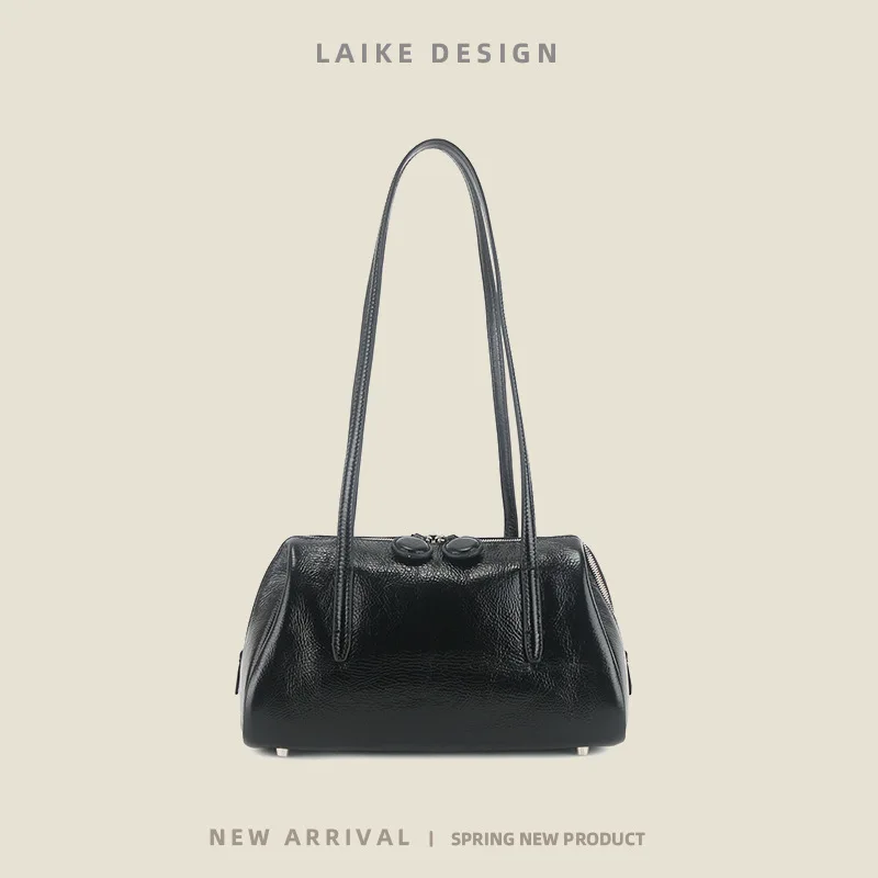 

Bag Women's 2024 New Retro Tote Bag Niche Premium Underarm Bag Leather Large Capacity Commuter Shoulder Bag