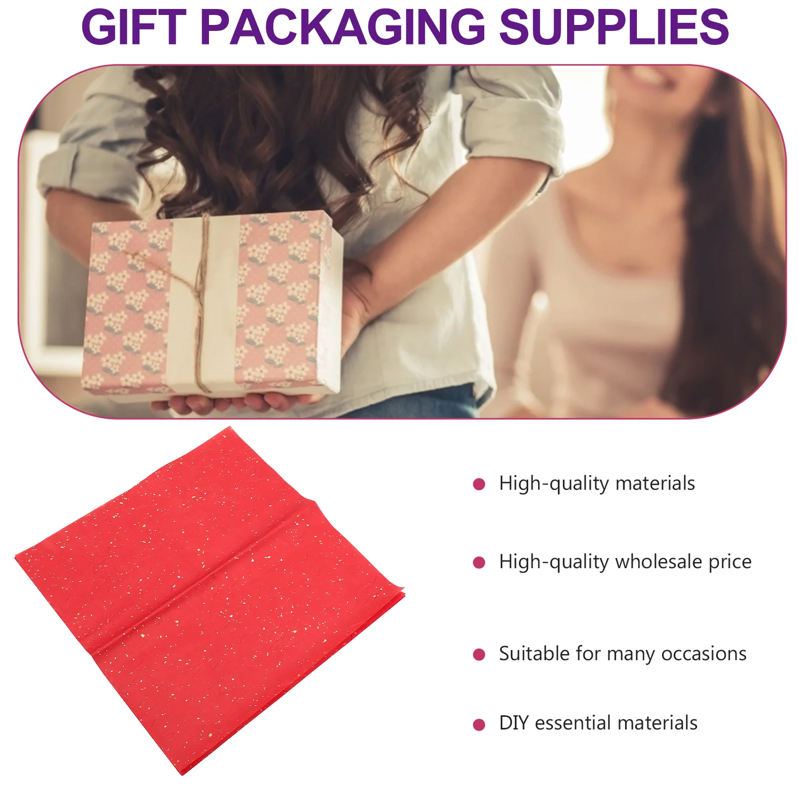 

10 Sheets Flower Wrapping Paper Premium Gift Packaging Material Smooth DIY Craft Decorative Wrapper for Bouquet Birthday Wedding