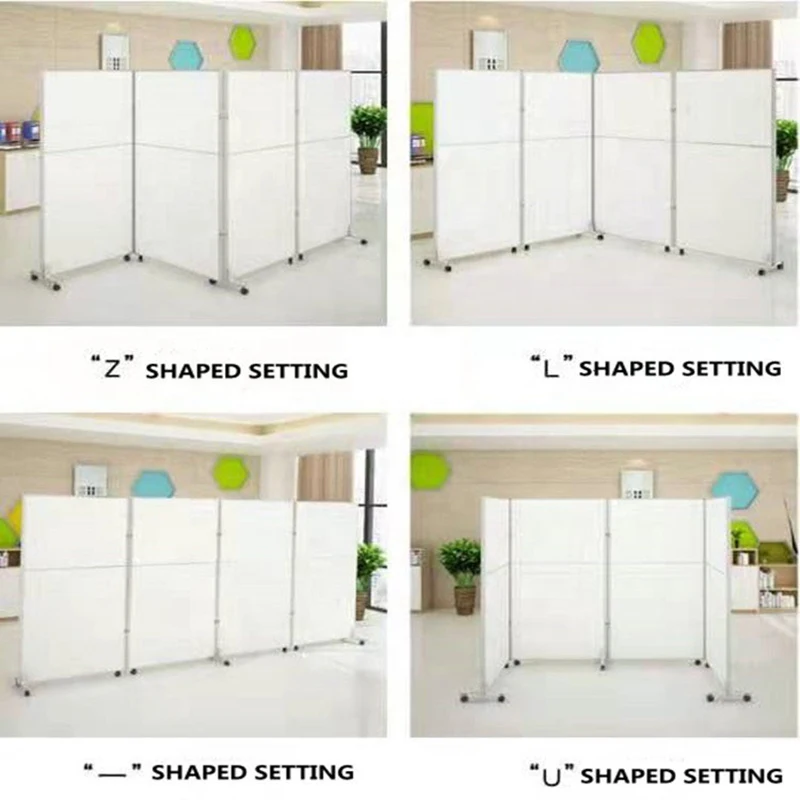 Office Partition,YDPF-31 Modern Foldable Screen Movable Partition Office Table Divider With Aluminum Frame MDF Material Outdoor