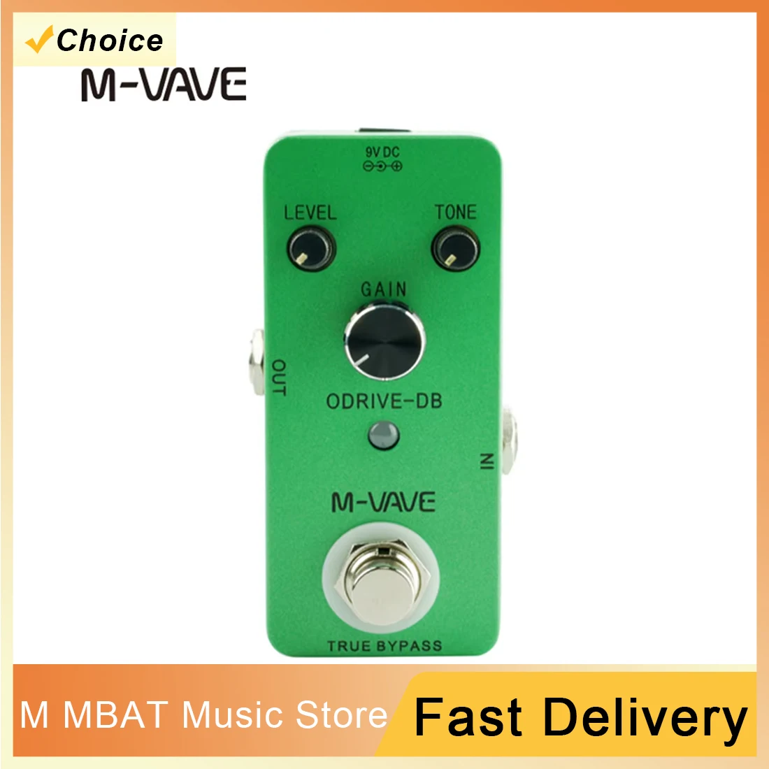 

M-VAVE Overdrive DB Гитарная педаль эффектов Overload Гитарное устройство с одним эффектом True Bypass Запчасти и аксессуары для гитары