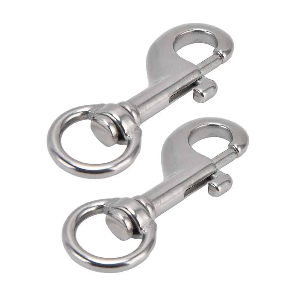 6pcs Durable Marine Grade Rotating Snap Hooks Single Ended Heavy Duty Swivel Eye Bolt Hooks Heavy Duty Bolt Snaps For Keychain