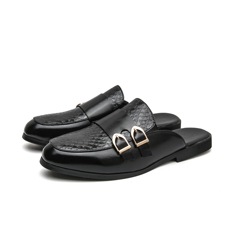 Plus Size Backless Mules Half Slippers Open-back Loafer Casual Shoes Man Slip On Flat Sneakers Closed toe Slides Sandals 2026