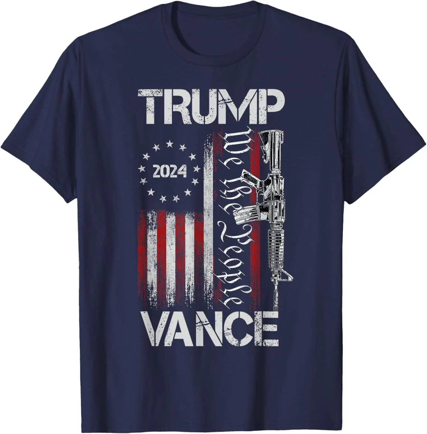 Trump Vance 2024 American Flag Vote Trump President T-Shirt