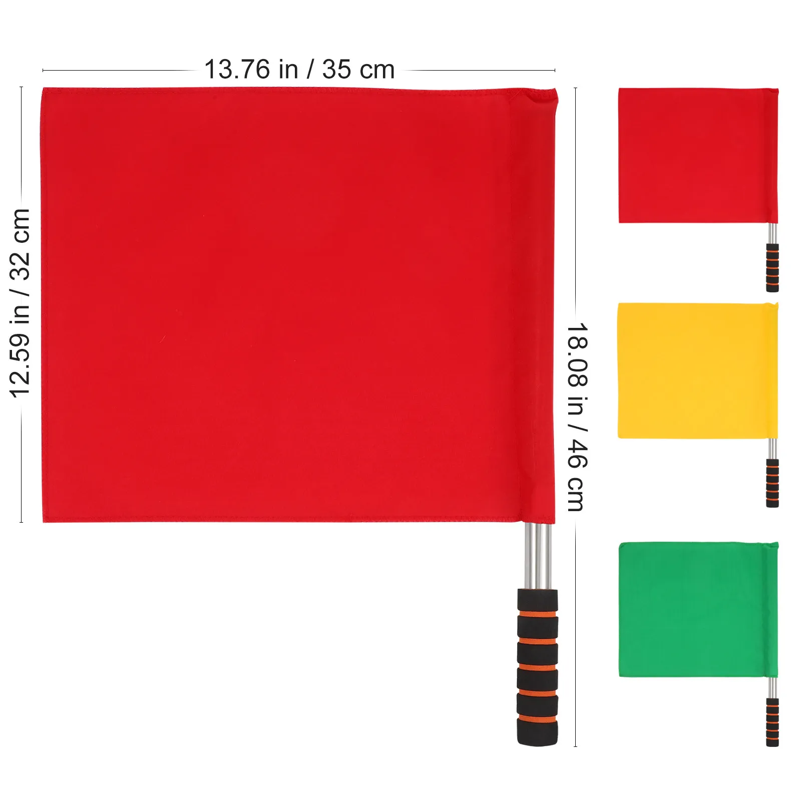 3Pcs Multi-Use Handheld Warning Signal Flags for Football Racing Birthday Theme Parties Festival Atmosphere Building Commanding