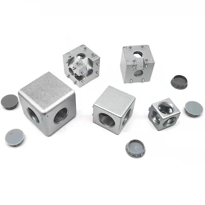 8PCS European Standard Profile Fittings Set Right-Angle Assembly Two-Way Three-Way Connectors for 2020/3030/4040 Profile Pieces