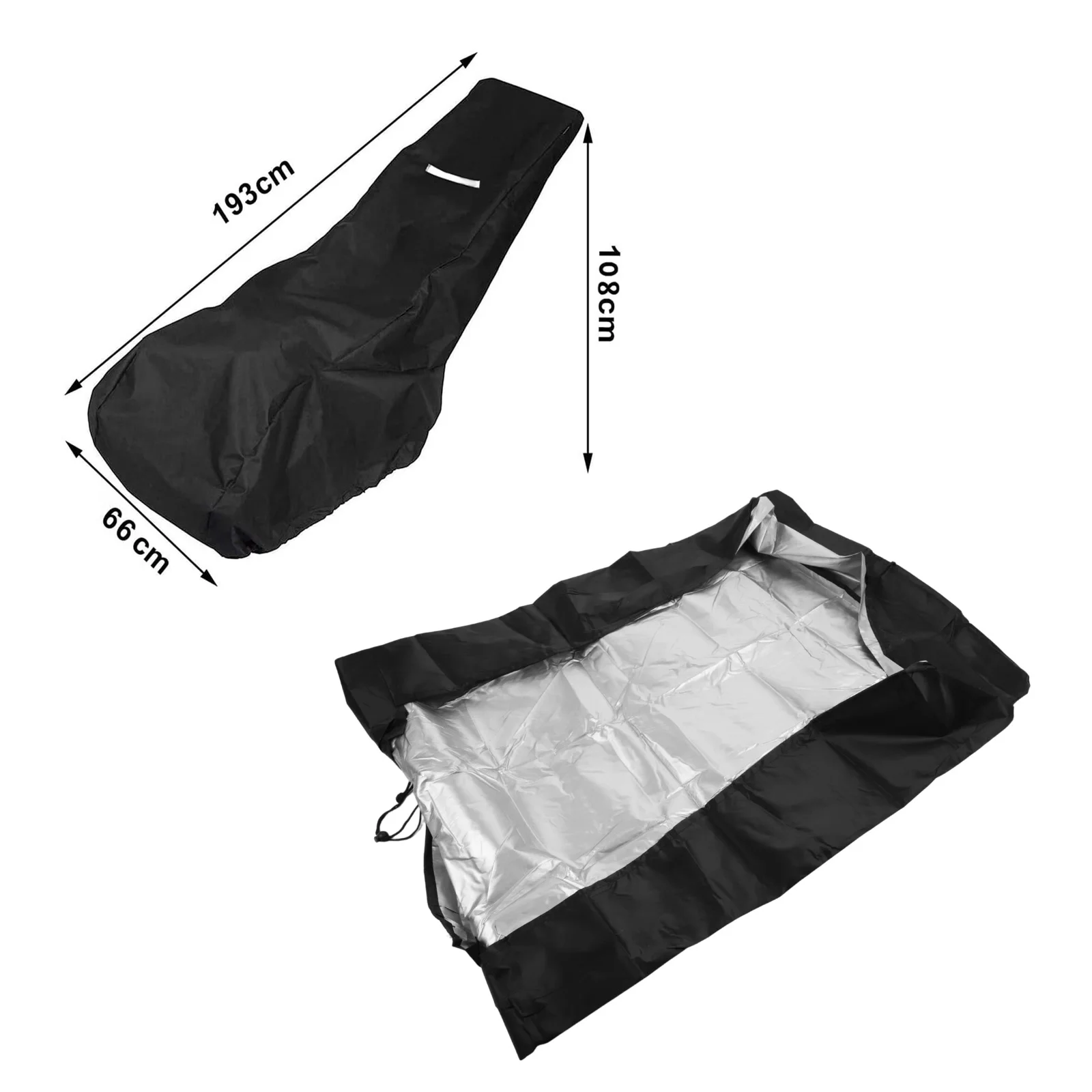 Lawnmower Cover Built With 210D Polyester Fabric Featuring Reflective Strip And Drawstring Storage Convenience