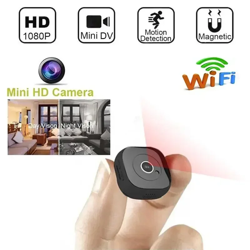 كاميرا صغيرة للرؤية الليلية بالأشعة تحت الحمراء ، كاميرا صغيرة ، DVR ، جهاز التحكم عن بعد ، جهاز استشعار الحركة ، مسجل الصوت والفيديو ، واي فاي ، HD 1080P