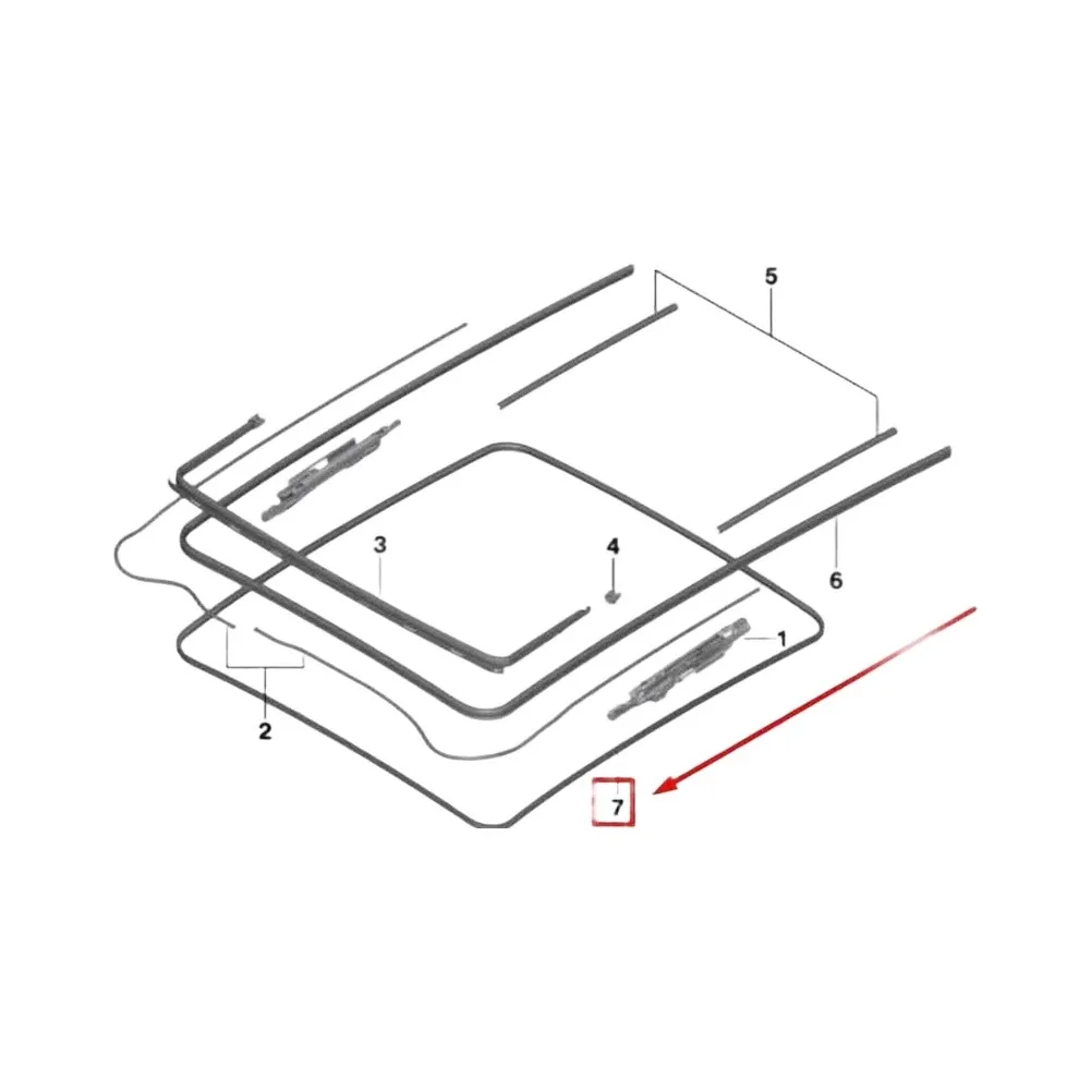 High Universality Seal For BMW Sunroof Seal Front Wing Cover Sunroof Seal Wear-resistant Material For Car Roof Sealing