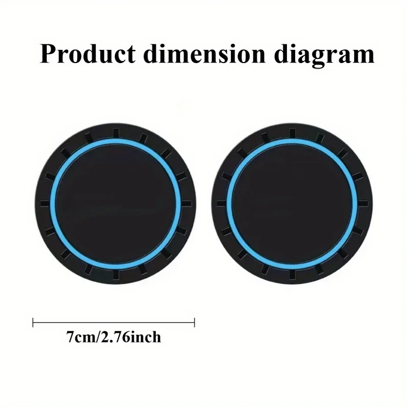 Unbranded Multi-Color Silicone Non-Slip Car Cup Mat, Protects the Original Car Cup Holder, Easy to Disassemble and Clean, Multi-