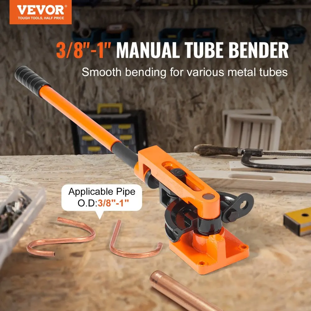 VEVOR Manual Pipe Bender 7 Bending Dies Multifunction Steel Copper Tube Bending Machine Lever Type Heavy Duty Tube Bender Tools