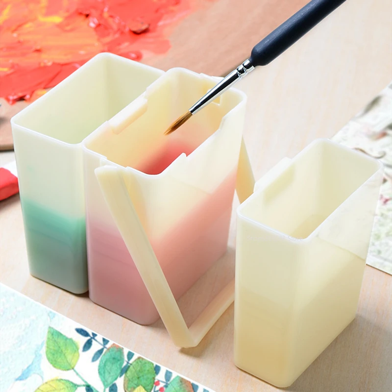 

3-in-1 Washing Pen Bucket Multifunctional Large Folding Bucket Children's Art Students Portable Pen Washing Bucket Art tools