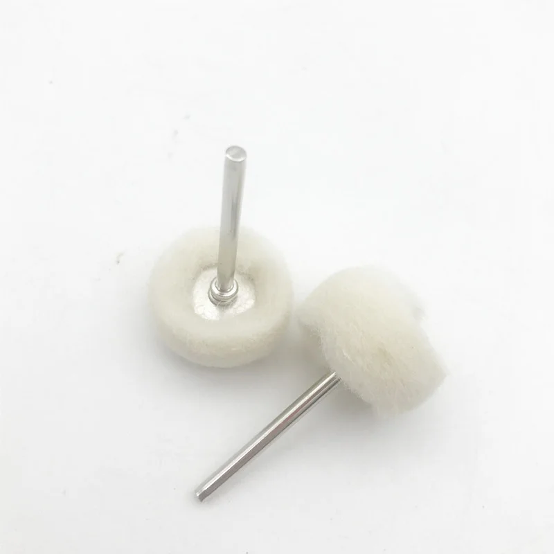 10 pièces Mini têtes de ponçage abrasives en feutre, disques de polissage à tige de 3 mm, brosses de polissage pour métaux, accessoires pour outils rotatifs de perceuse