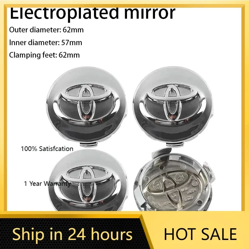 

Колпаки ступиц 4 шт. 57/62 мм, колпаки центральной ступицы колеса автомобиля, значок для Toyota C-hr Prado Rav4 Yaris Hilux Prius Avensis Corolla Camry