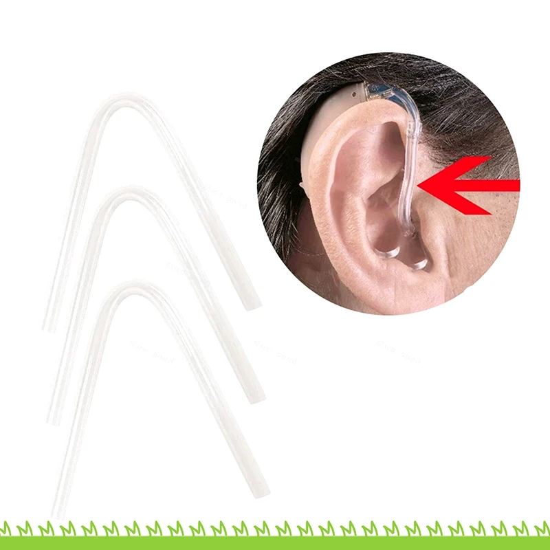 【New】U Shape BTE Earmold Hearing Aid Bent Tubing PVC Transparent Earmold Tube Tubing For DIY BTE Hearing Aid Accessories