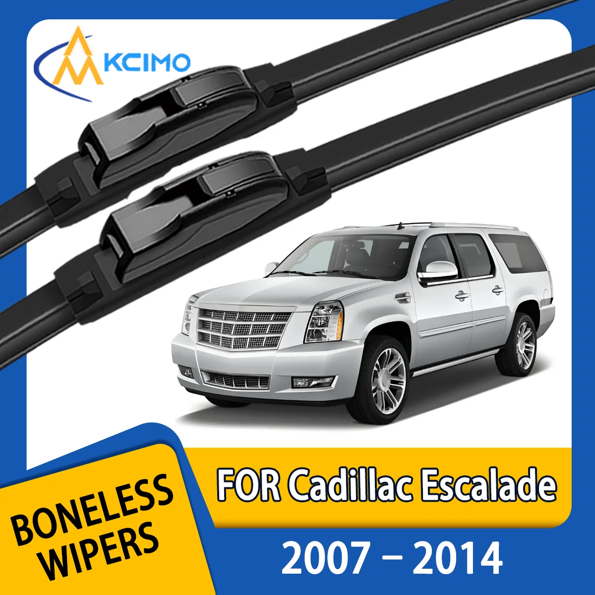 

KCIMO 2PCS New Front Windshield Wiper Blade for Cadillac Escalade 2007-2014 Escalade ESV/Escalade EXT Front Windshield Brushes