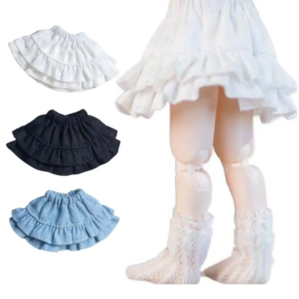 Giocattolo fai da te gonna corta Ob11 vestiti per le bambole quotidiano casual fatto a mano bambola torta gonna decorazione bambola vestito bambole mezza gonna 1/12bjd bambola