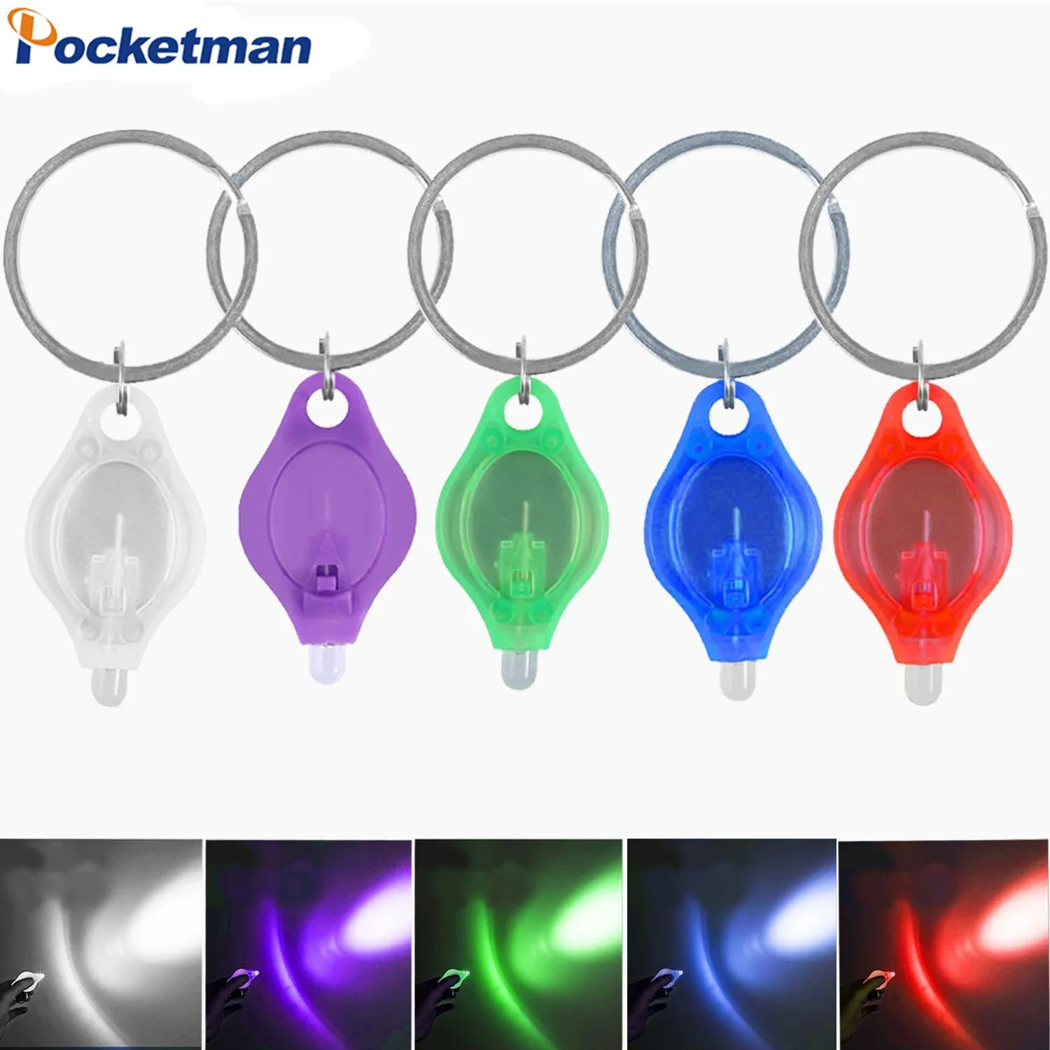 5 Pack Mini Keychain Flashlights Multifunctional Keychain Lights Small Torches Keyring Flashlight Emergency Light