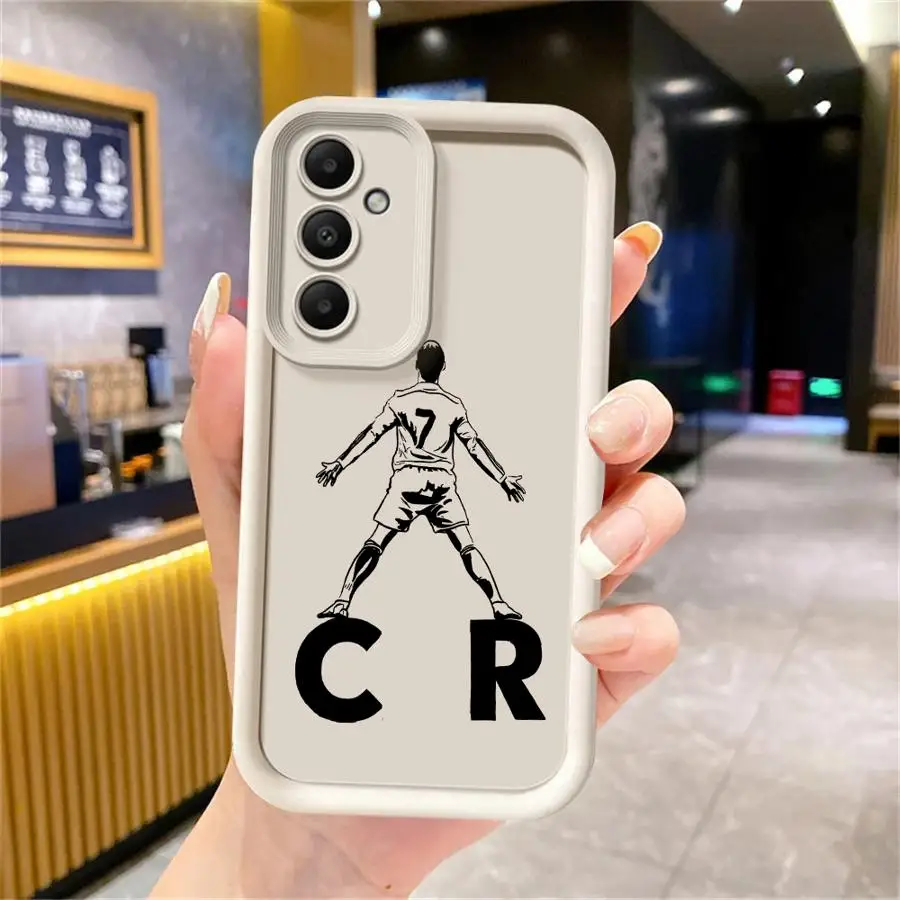 Custodia morbida per telefono Shell per Samsung Galaxy A35 A73 A55 A53 A25 A72 A71 A51 A54 A06 A15 A52 Cartoon Player No 7