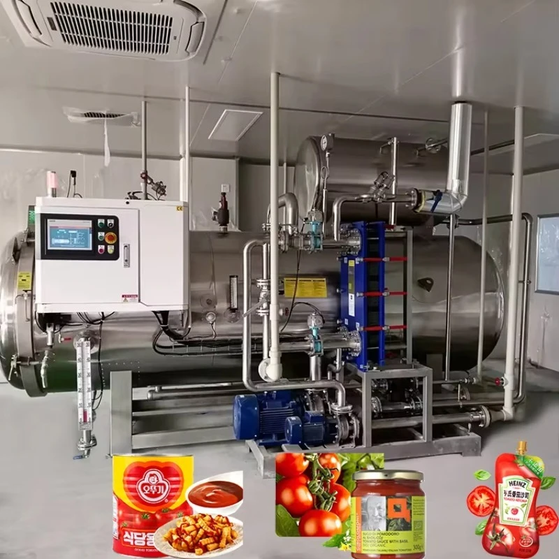Customized Automatic Multi Function Water Spray & Water Immersion 2 in 1 Retort Machine