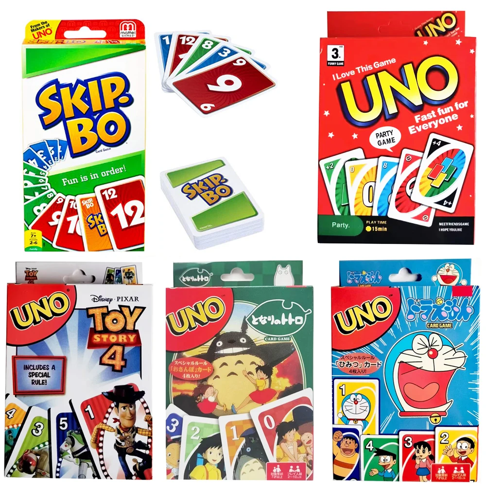 UNO FLIP! TOTORO Board Game Anime Cartoon Pokemon Figure Pattern Family Funny Entertainment uno Cards Games Christmas Gifts