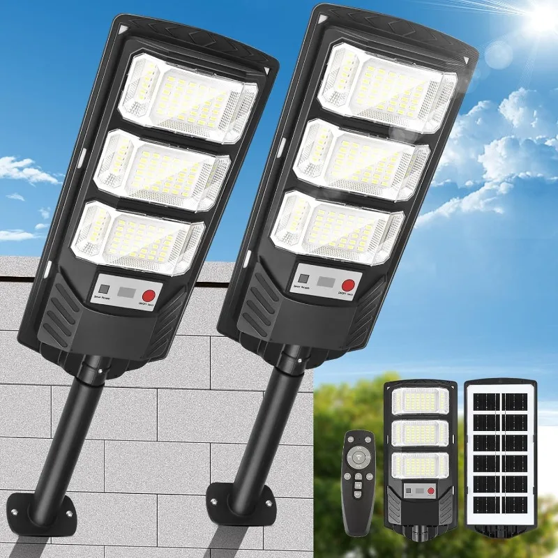 Super Bright Outdoor Solar Powered Lights Waterproof Motion Sensor Human Induction Garden Yard Garage Light Free Electricity Fee
