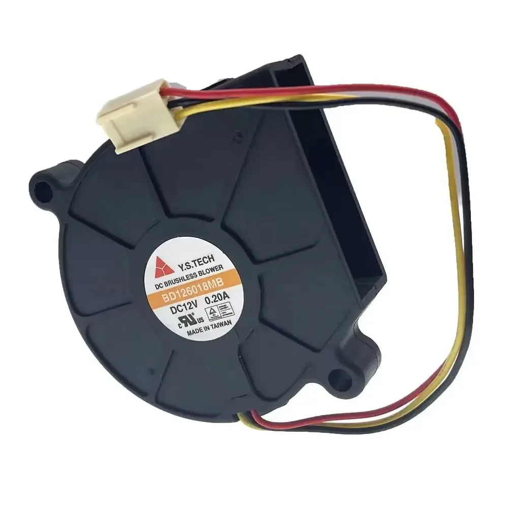LY New for Y.S.TECH BD126018MB 6018 60mm x 18mm DC Brushless 60mm Blower Fan Cooler Cooling Fan 12V 0.20A 3Pin Dual Ball Bearing