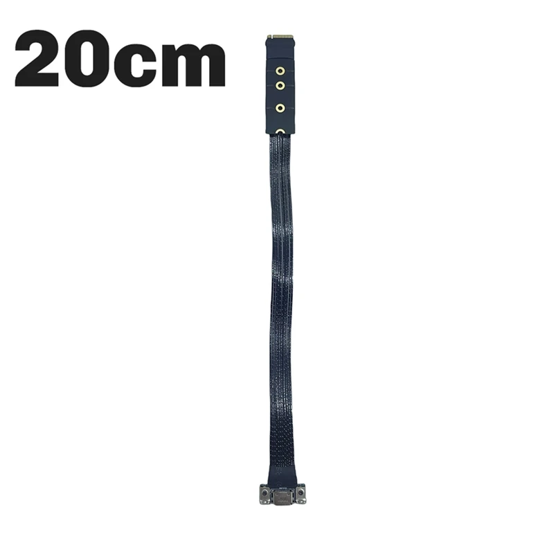 Smart-Für M.2 zu Oculink 4I Verlängerungskabel Desktop M2 Mkey NVME zu SFF8611 Adapterkabel PCIe 4,0 X4 Gen4 versilbert