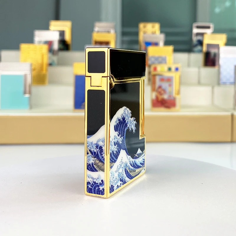 

Новая памятная серия, роскошная бутановая зажигалка с одним и двойным пламенем, плоский тон, натуральная краска для курильщика L2, серия 19016.