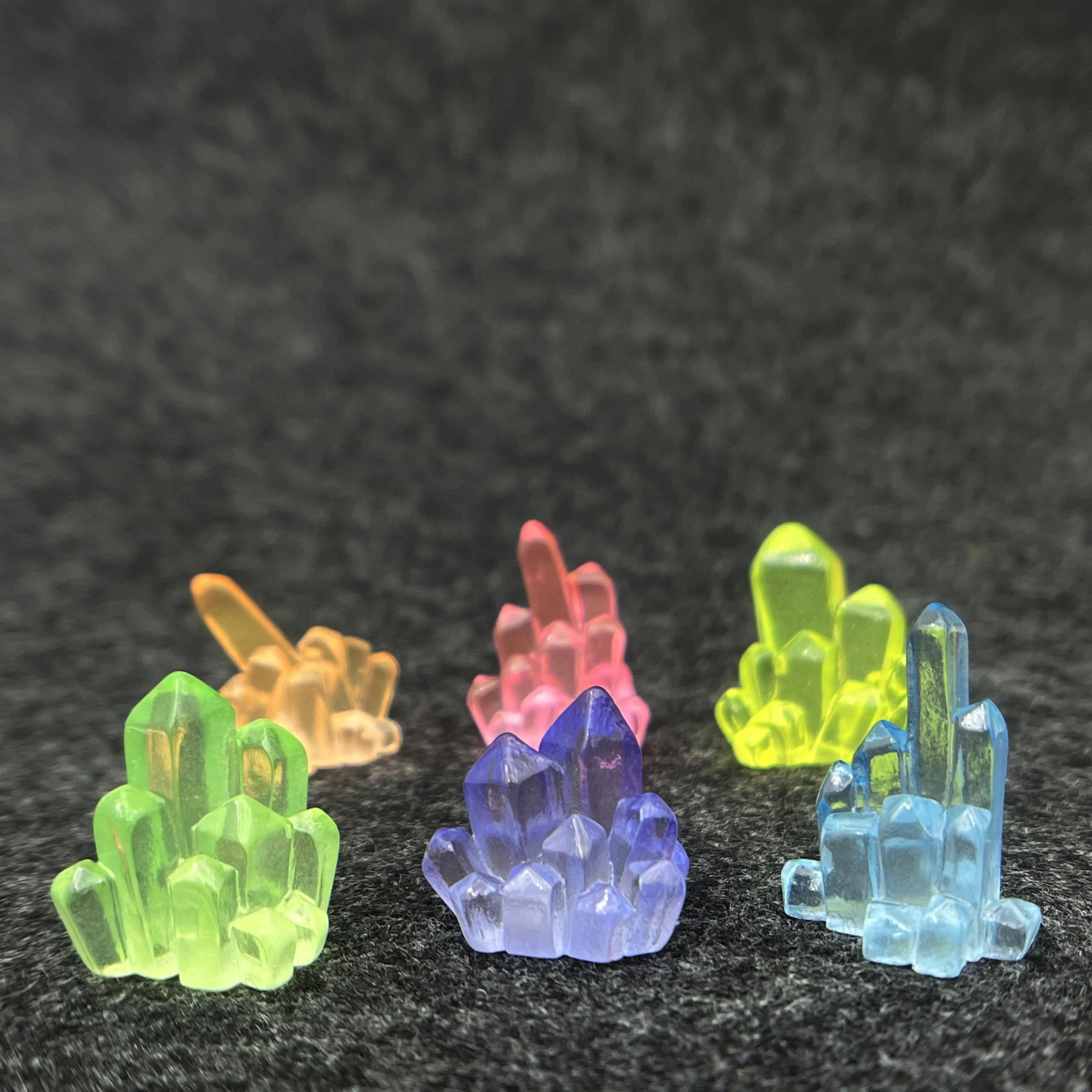 6 Pcs 6 Transparent Color Plastic Crystal Energy Column Shape For Board Game Accessories