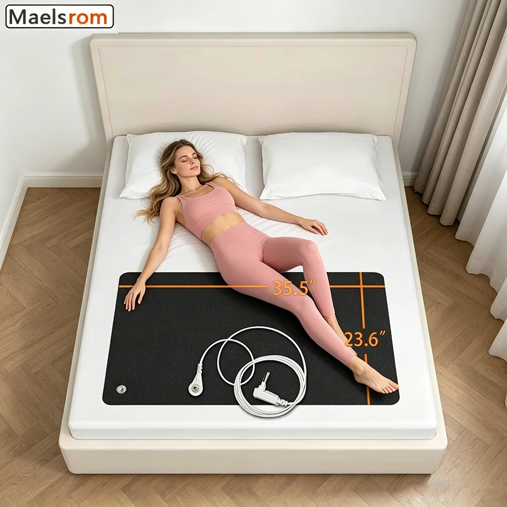 90*60 CM Grounding Mattress Mat Improving for Better Sleep Reduce Stress Energy Balance Relieve Fatigue Electric Health Cushion