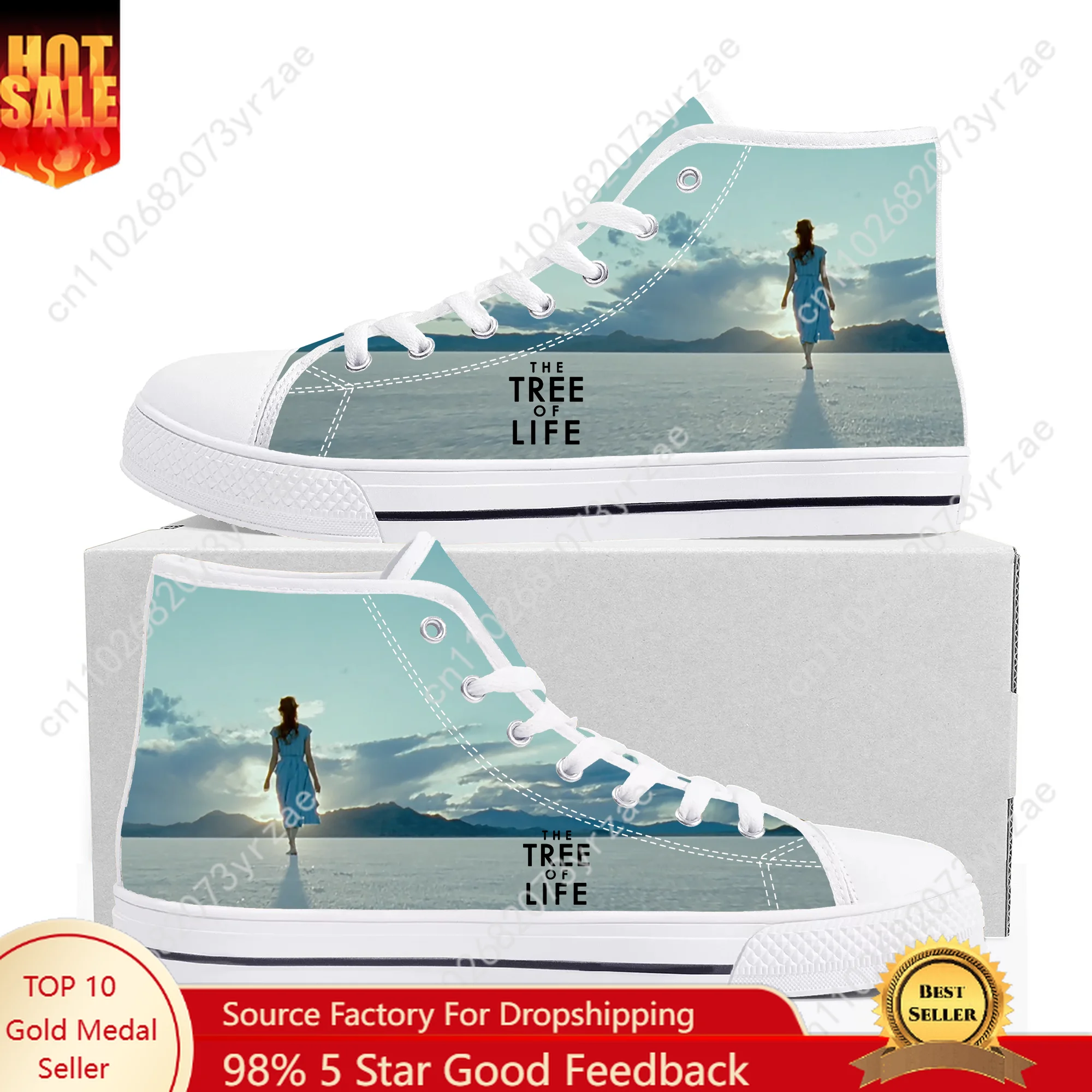 

The Tree of Life High Top High Quality Sneaker Mens Womens Teenager Canvas Sneaker Casual Fashion Patterns Shoe Customize Shoes