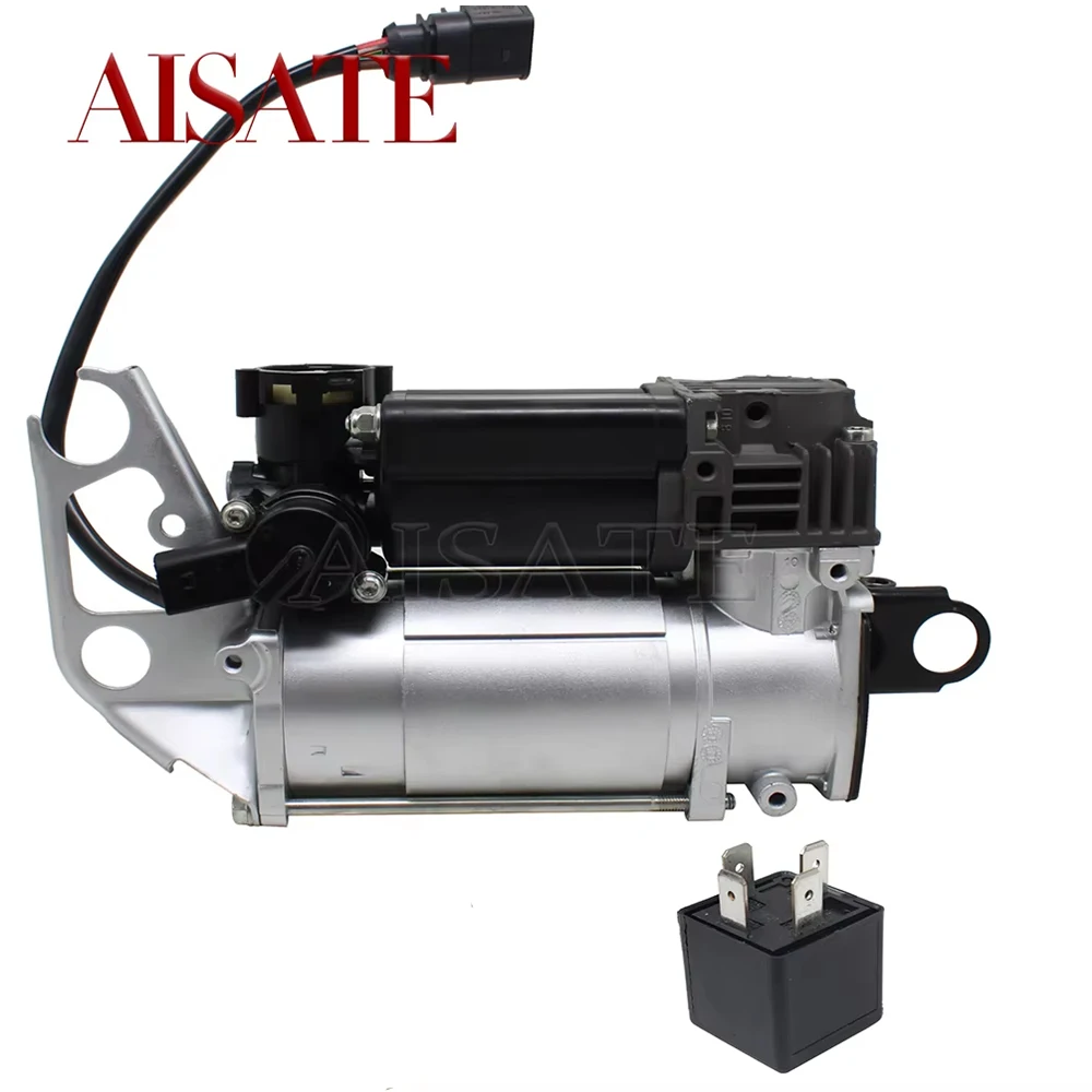 For Audi Q7 4LB 2007-2015 VW Touareg 7L Porsche Cayenne Air Suspension Compressor Pump With Relay 2004-2010 7L8616006A