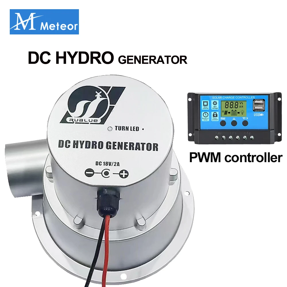 Meteor 100W 50W 36W Water Turbine Portable Power 36V 18V DC Hydro Electric Generator Use for 12V 24V Battery