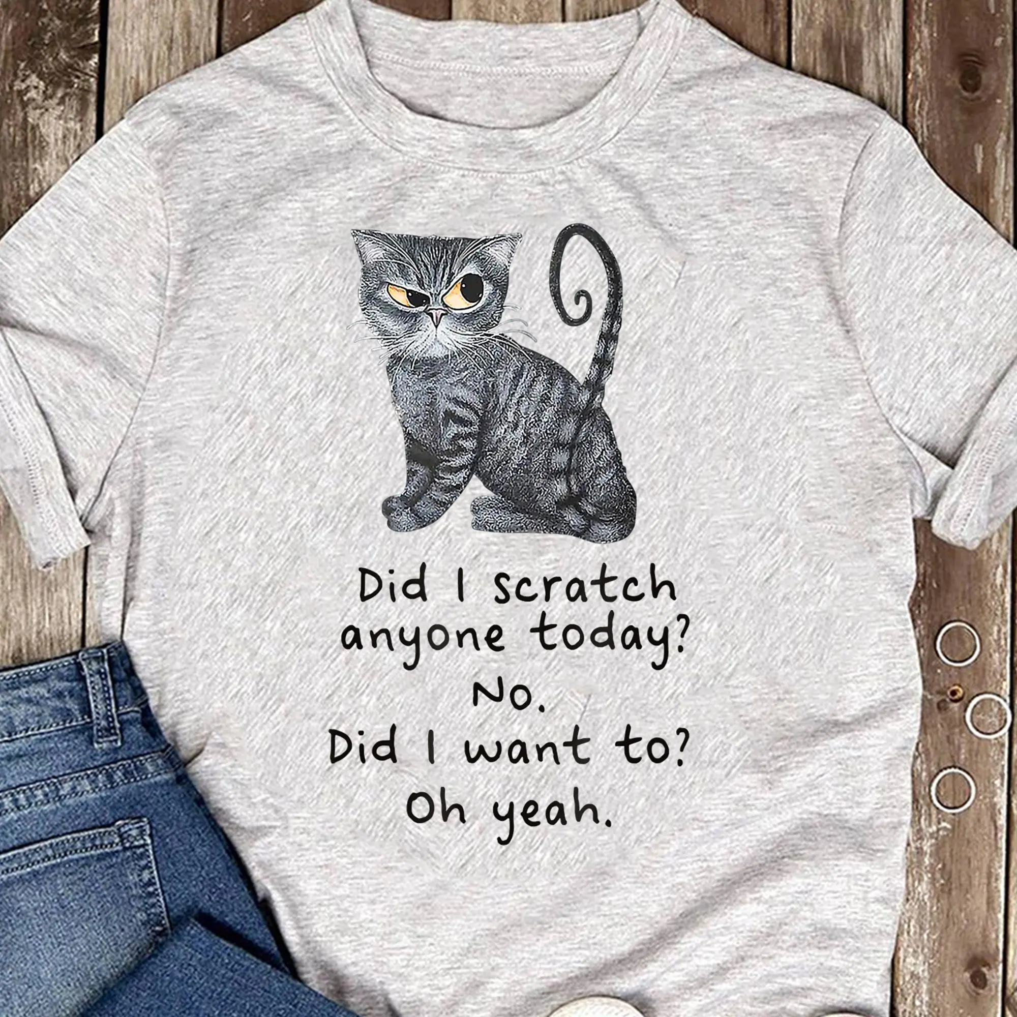Men'S Fashion Today - Fashion Unisex T-shirt Grey Tabby Cat