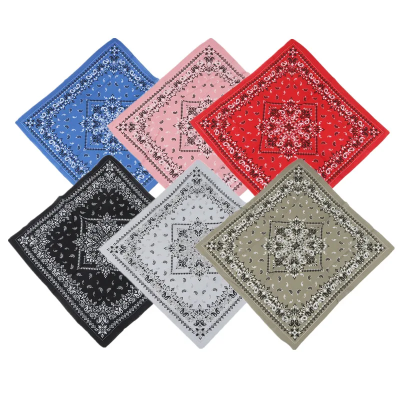 1 шт., 56x56 см, хлопковые банданы, платок, удобный платок, универсальный платок для любителей моды