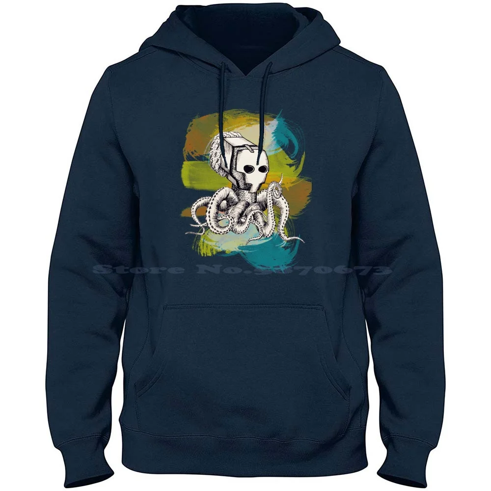 Bio Chio 100% Pure Cotton Hoodie Tshirt Monster Octopus Brain Energy Machine Nightmare Robot Tentacles Ocean