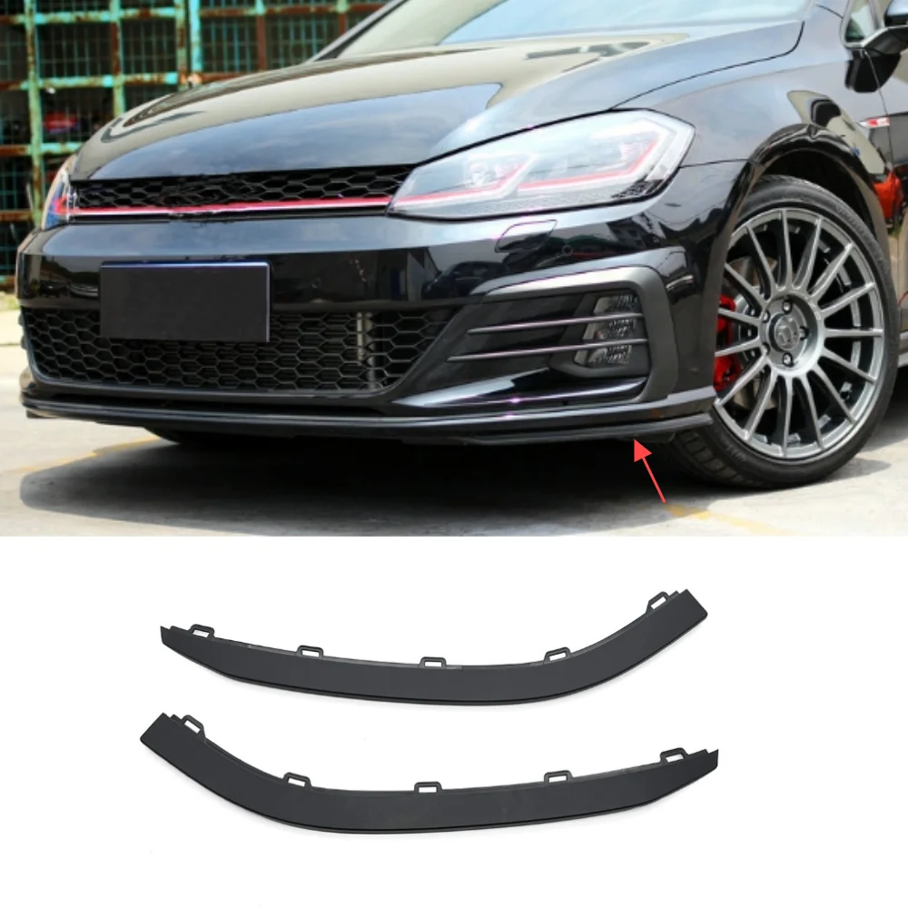 For 2015-2017 Volkswagen Golf 7 MK7 GTI front bumper side lower black turbulence protection plate 5GG805903/904