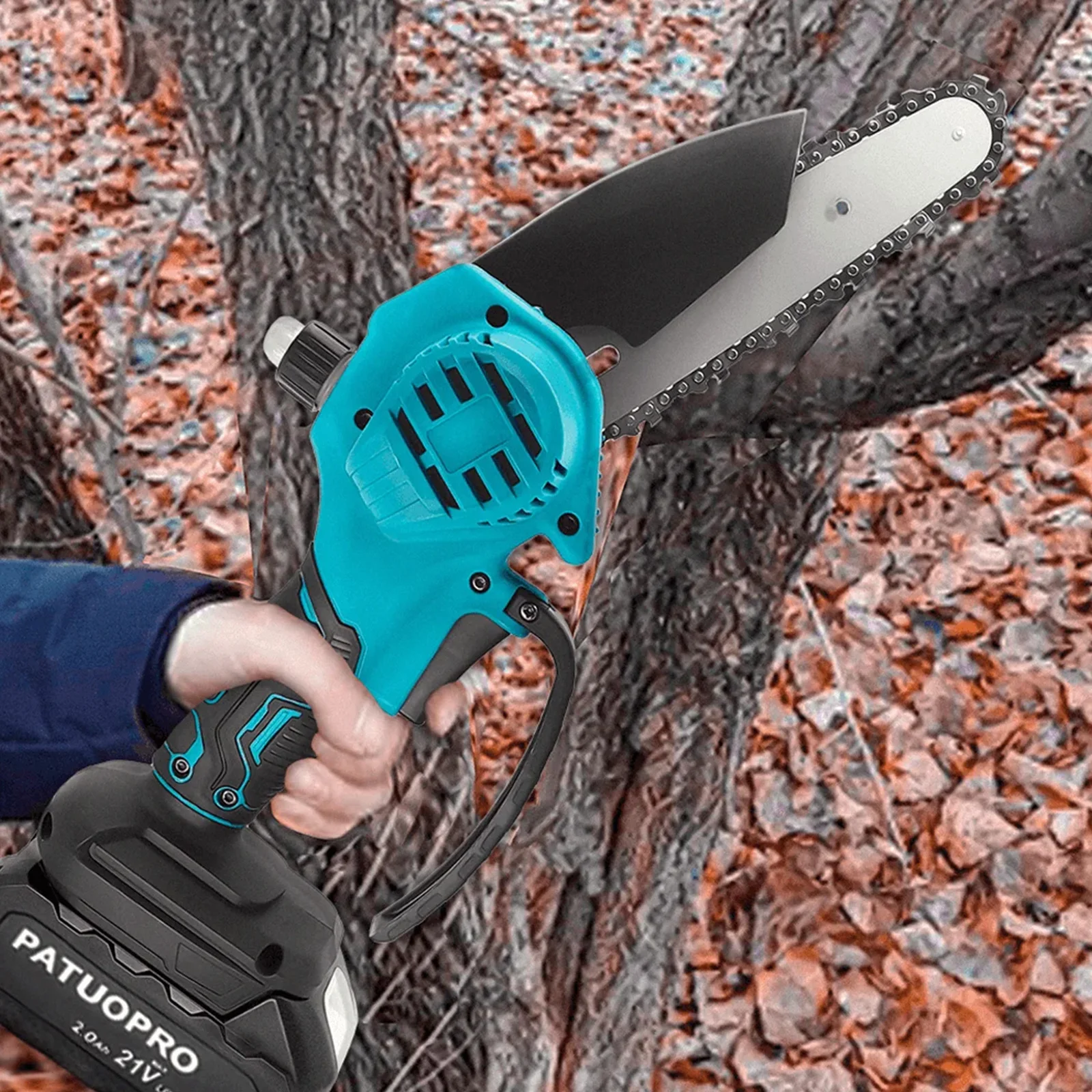 6 Inch Mini Electric Saw Woodworking Garden Tools Cordless Chainsaw Handheld Tree Branch Logging Cutter For Makita 18V Battery