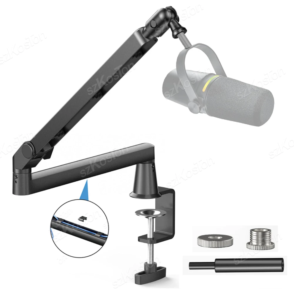 Brazo Micrófono Estudio Profesional Soporte Ajustable Gestión Cables