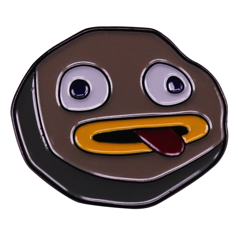 Es un Pin esmaltado de piedra Rock Fact sobre X, broche de pared de jardín, insignia, ropa, sombrero, mochila, decoración, accesorios de joyería