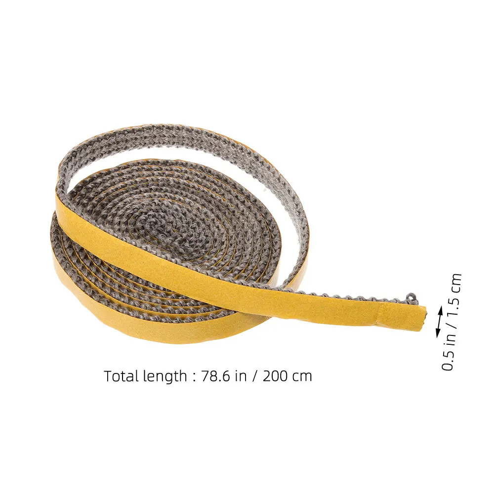 1 لفة الخشب موقد طوقا الشريط 200 سنتيمتر ذاتية اللصق الألياف الزجاجية شريط عازل للمدفأة موقد الباب حبل طوقا مقاومة للحرارة