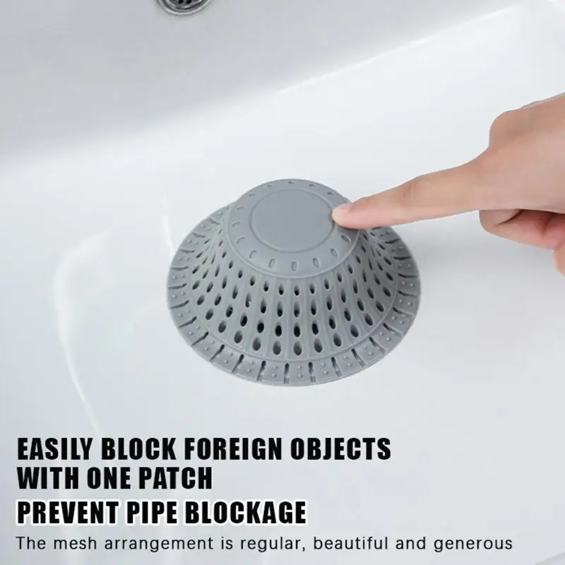 Silicone Sink Drain Filter Hair Catcher Anti Clog Flexible Mesh Stopper For Bathroom Bathtub Kitchen Sink Waste Pipe Block