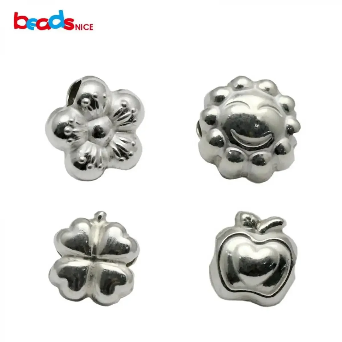 

Beadsnice 925 Sterling Silver Flower Big Hole Beads for Bracelet Making 5pcs European Charm Beads DIY Jewelry Findings ID 33993