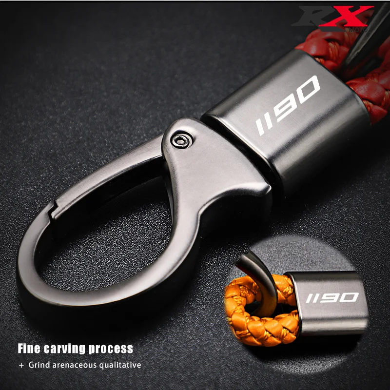 For KTM 1190 Adventure 1190Adventure 1190adv Universal Accessories Custom LOGO Motorcycle Braided Rope Keyring Metal Keychain